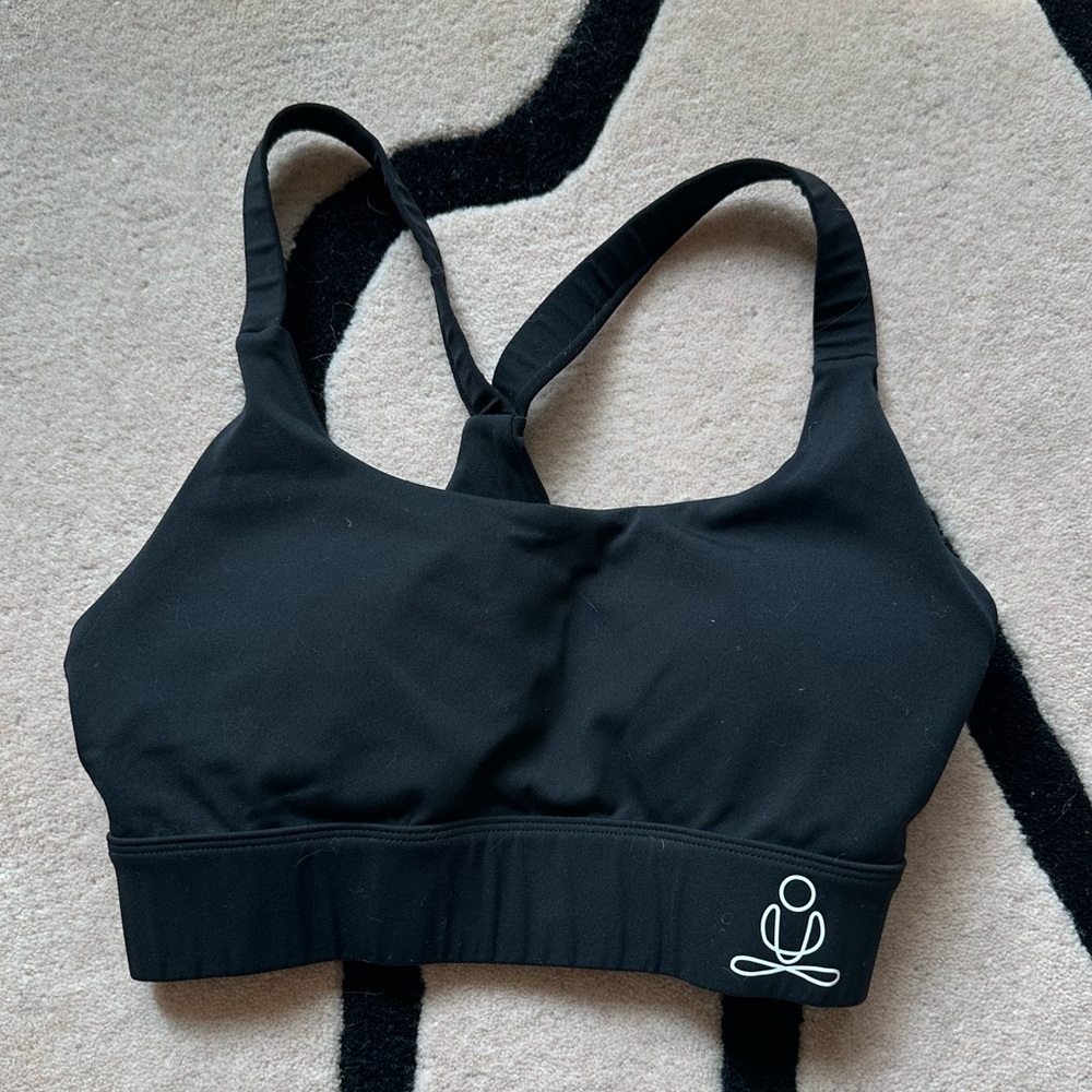 Phat Buddha Black Racer Back Sports Bra